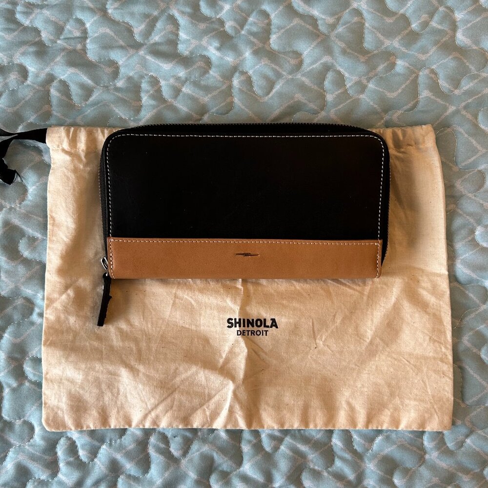 Shinola Large Zip Around Wallet